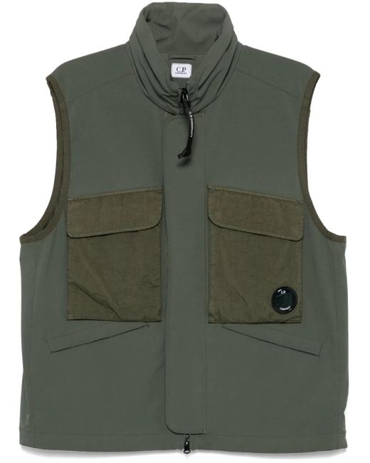 C P Company Gd Shell-Weste Mit Lens-Detail in Green für Herren