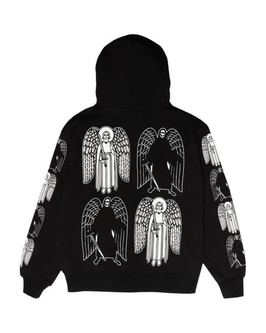 Pleasures Black Hoodie Angel Demon for men