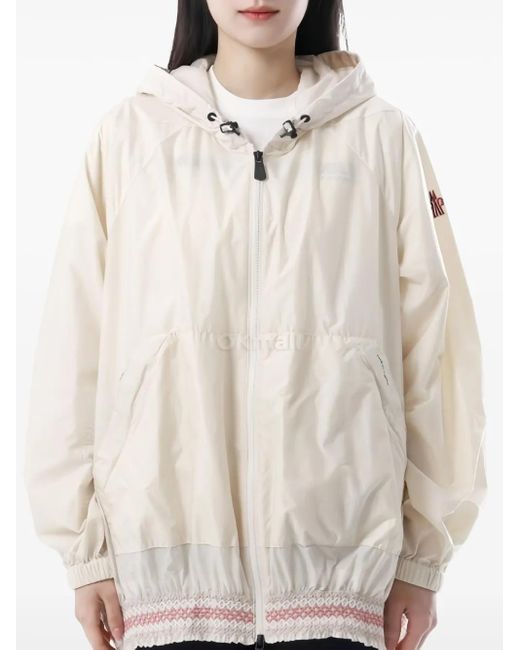 Moncler Natural Verzierter Regenmantel