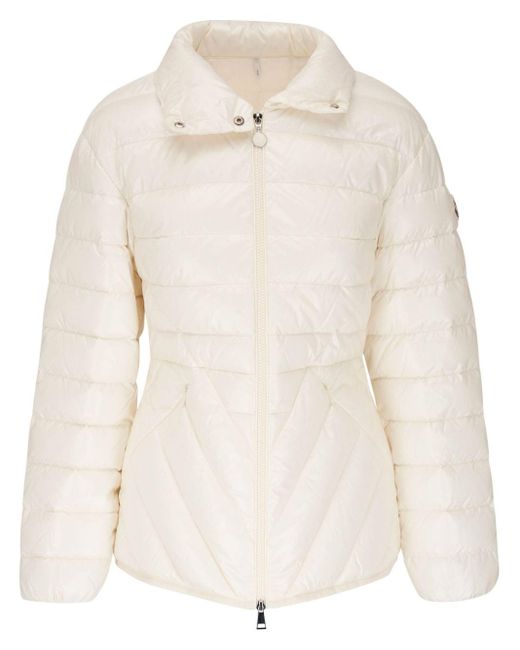 Moncler White Abante Quilted Puffer Jacket