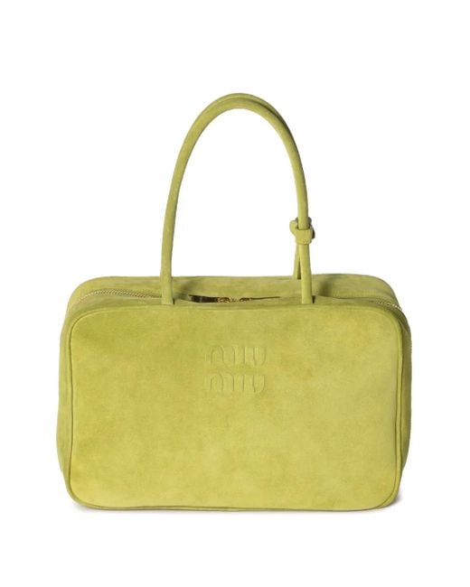 Miu Miu Yellow Beau Tote Bag