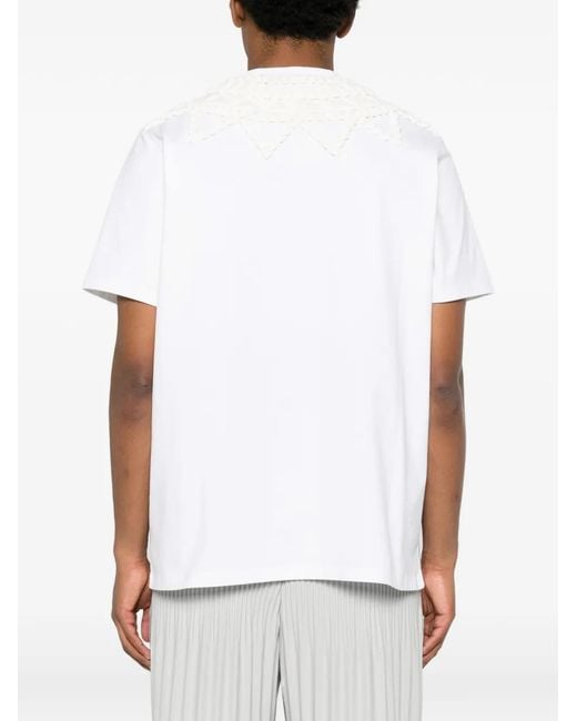 RAXXY White Quilted-Detail T-Shirt