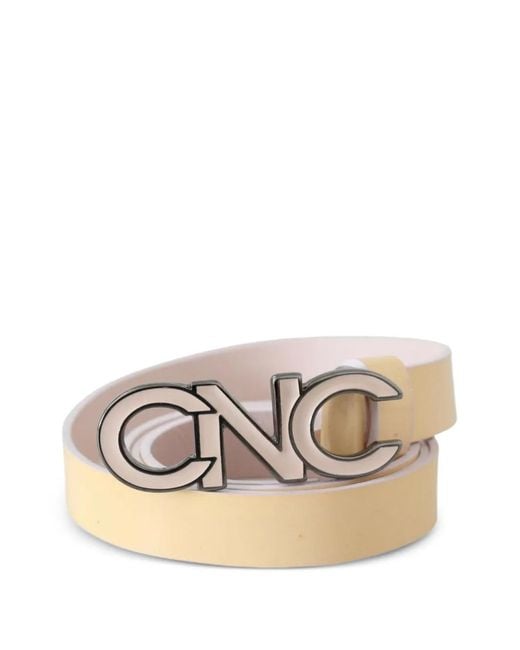 CoSTUME NATIONAL Natural Cnc-Logo Leather Belt