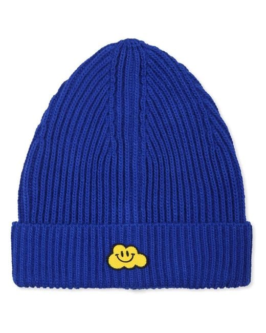 Ghayme Blue Cloud-Appliqué Beanie for men