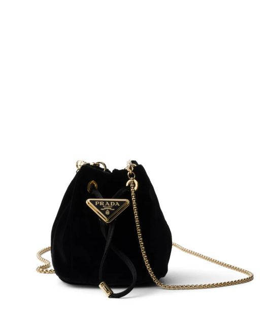 Prada Black Mini-Tasche Aus Samt
