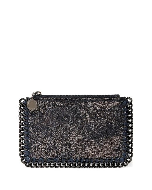 Stella McCartney Black Falabella Chain-Trim Wallet
