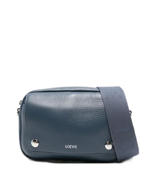 Loewe Blue Pebble Leather Camera Bag for men