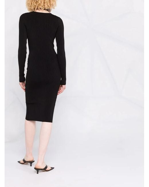 Coperni Black Cut-Out Midi Dress