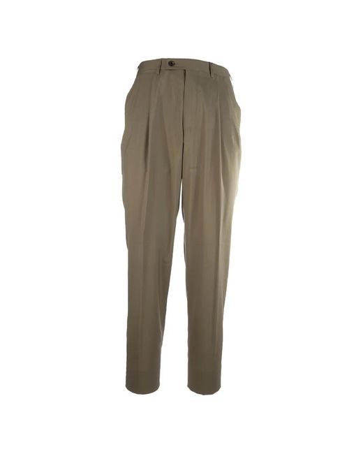 Corneliani Natural Pleated Trousers for men