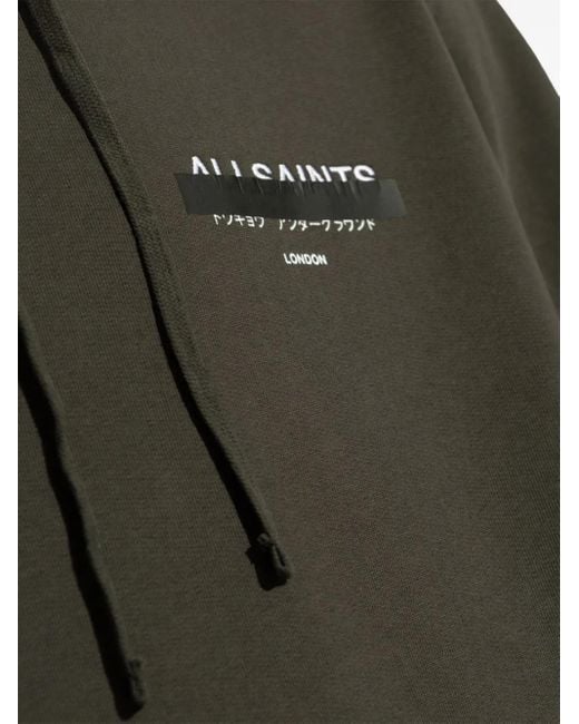 AllSaints Green Redact Hoodie for men
