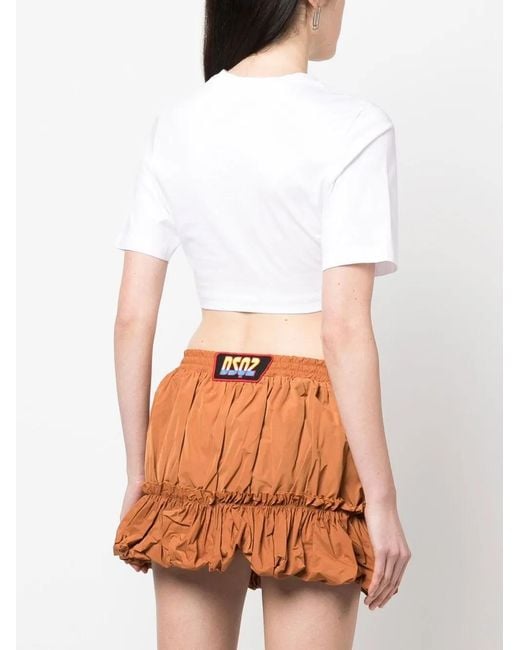 Minifalda Con Bolsillo Cargo DSquared² de color White