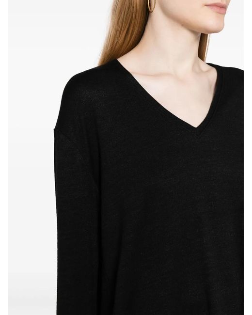 Rag & Bone Black Hudson Fine-Knit Sweatshirt