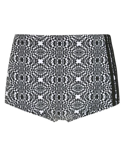 Bañador slip a rayas con estampado geométrico Amir Slama de hombre de color Black