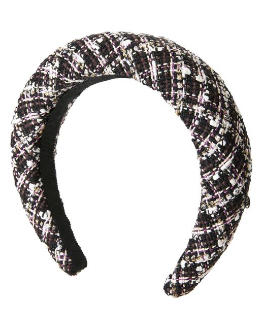 Maison Michel Miwa 3d Tweed Headband in het Black