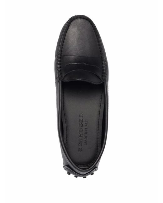 Scarosso Black Ashley Leather Loafers