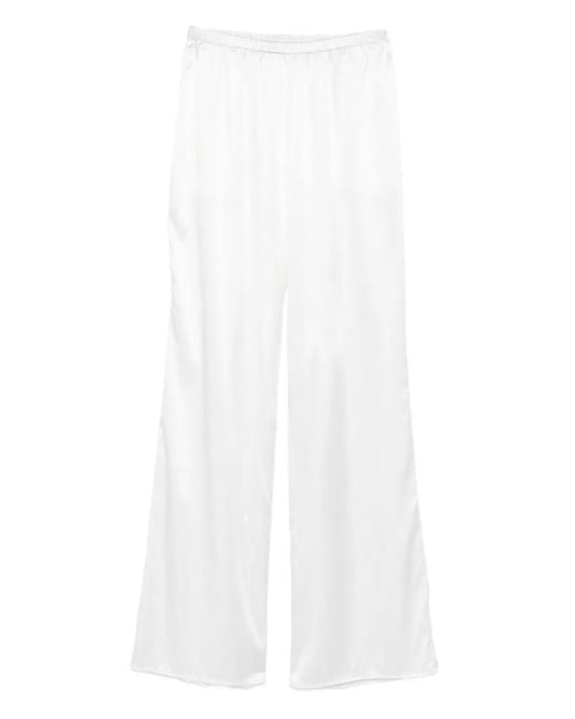 Purotatto Satin Trousers in White Lyst UK — free download