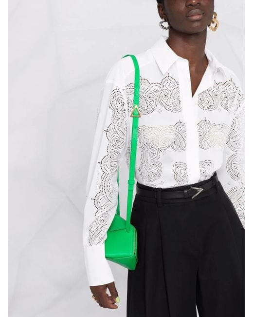 Givenchy White Perforated-Pattern Shirt