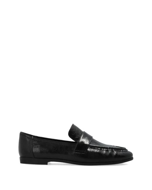 Black Suede Studio Black Arrow Loafers
