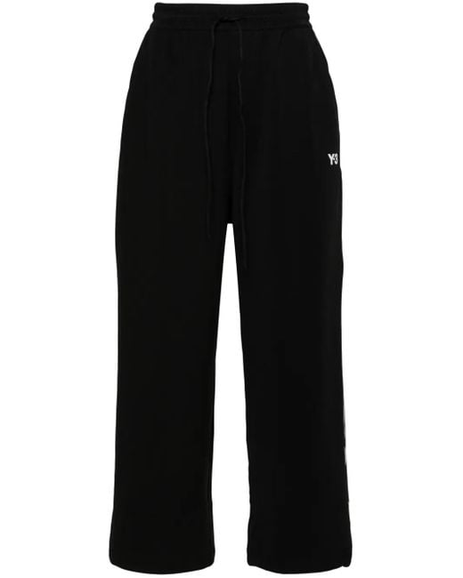 Y-3 Black Logo-Print Track Pants