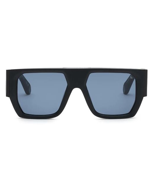 Philipp Plein Blue Oversize Square-Frame Sunglasses