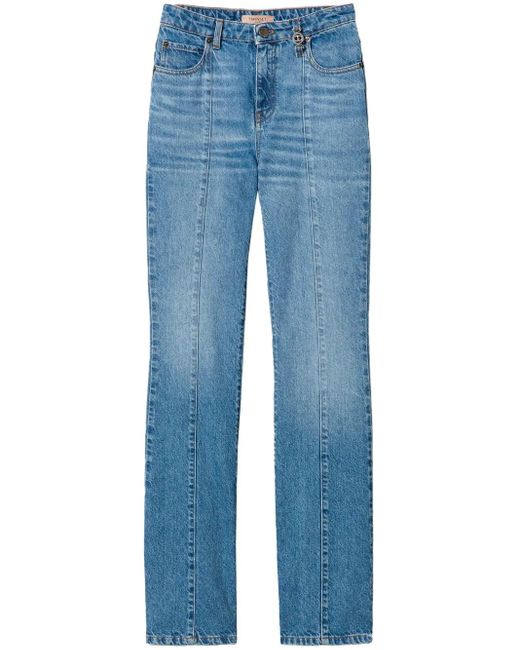 Twinset Blue Five-Pocket Flared Jeans