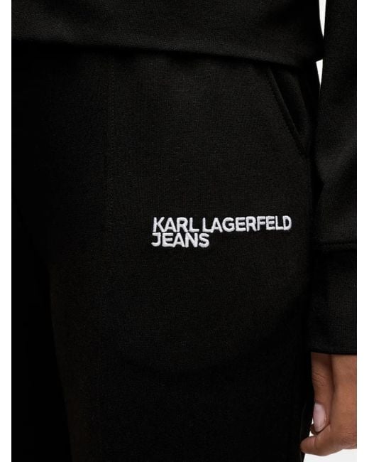 Karl Lagerfeld Black Pintuck Sweatpants