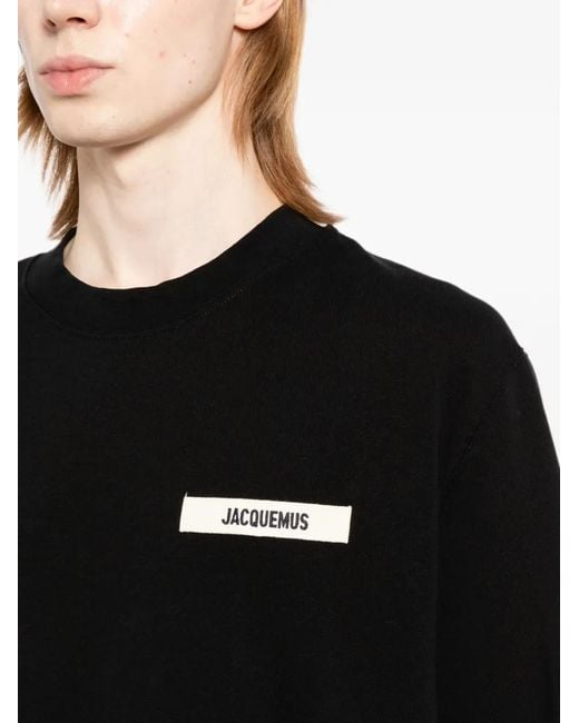 Jacquemus Black T-Shirt With Logo for men