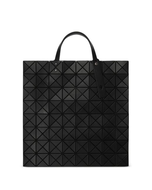 Issey Miyake Black Lucent Geometric-Pattern Shoulder Bag