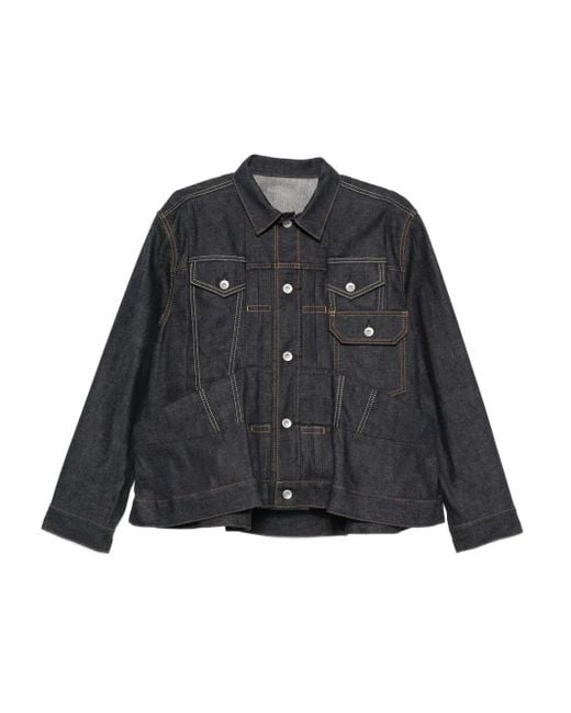 Sacai Black Pocketed Cotton Jacket for men