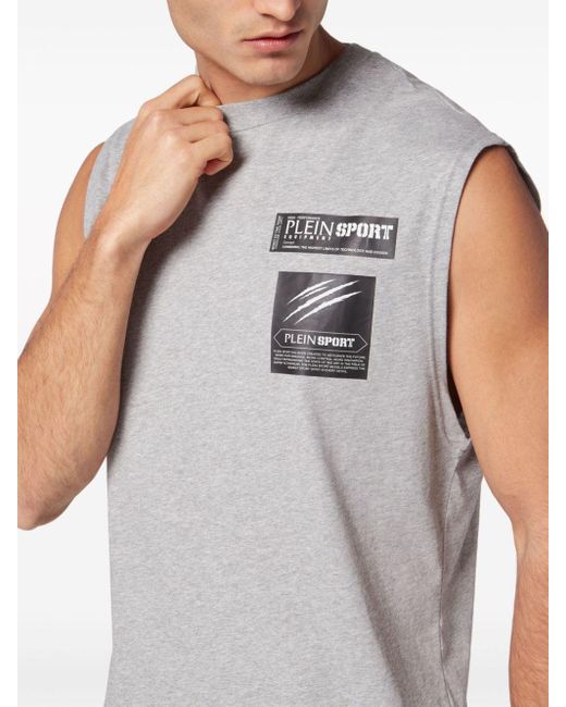 Camiseta de tirantes con logo Philipp Plein de hombre de color Gray