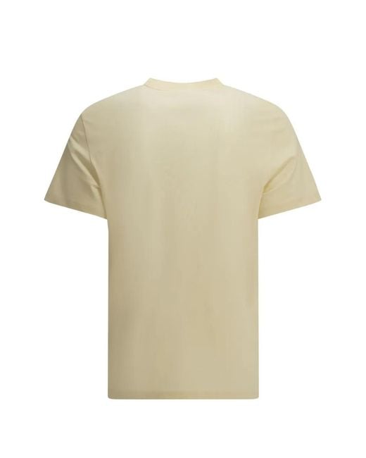 Moncler White Logo-Patch T-Shirt for men