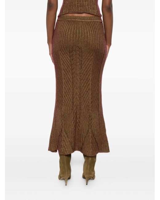 Vivienne Westwood Ribgebreide Rok in het Brown