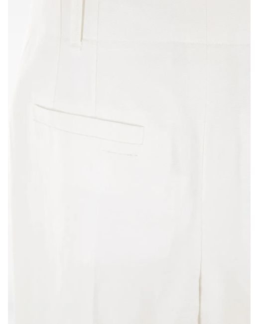 Chloé White Straight Leg Tailored Trousers