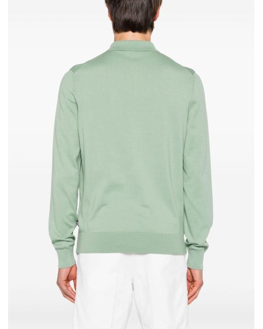 Boss Green Long-sleeve Cotton Polo Shirt for men