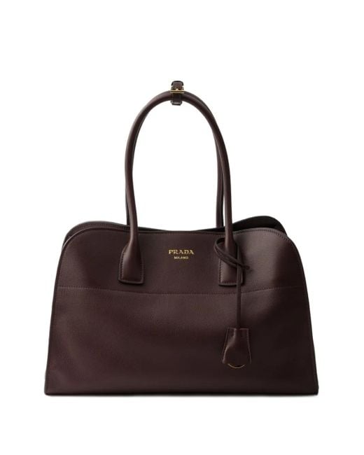Prada Brown Large Leather Tote Bag