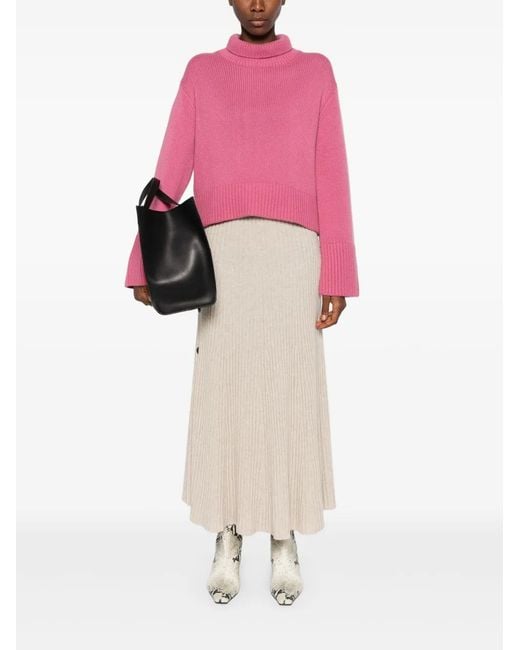 Bompard Natural Buttoned Maxi Skirt