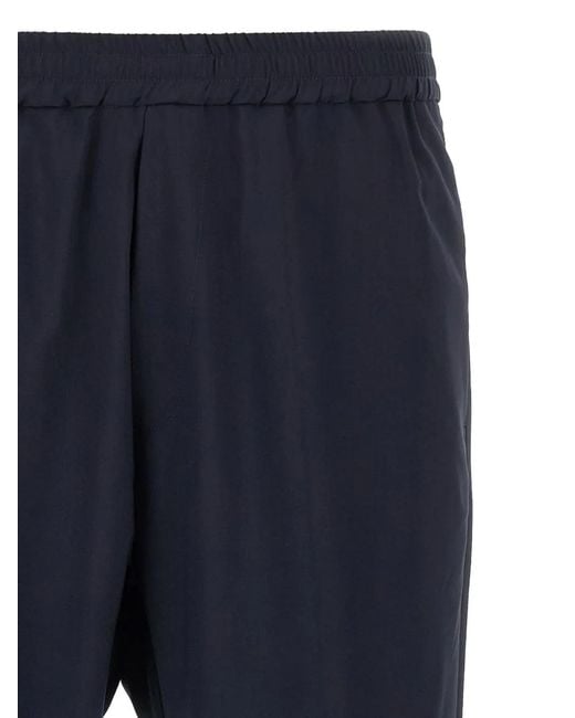 Barena Blue Elastic-Waistband Trousers for men