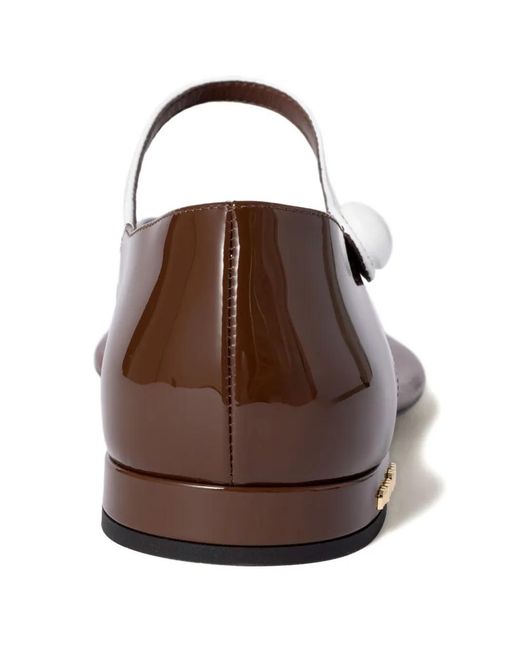 Miu Miu Brown Patent-Leather Sandals