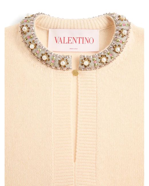 Valentino Garavani Natural Embroidered Sweater