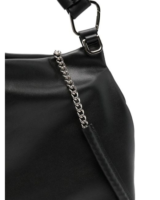 Cromia Black Sac Porté Épaule Kai En Cuir À Fini Grainé
