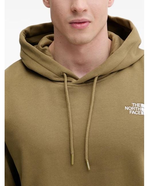 The North Face Green Logo-Print Drawstring Hoodie for men