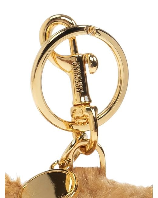 Moschino Brown Teddy Bear Pendant Keyring for men