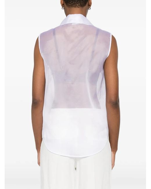 P.A.R.O.S.H. White Ruffled Top