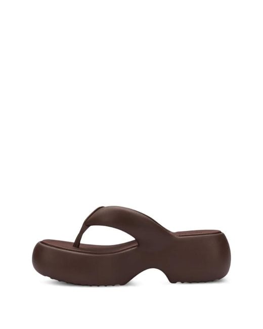 Melissa Brown Free Fuzzy Platform Flip Flops