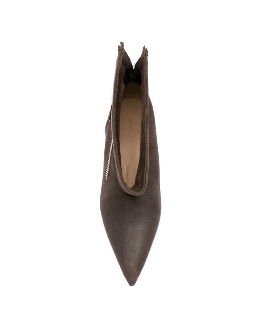 J.W. Anderson Brown Kitten-Heel Biker Boots