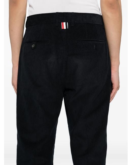 Thom Browne Black Cotton Trousers for men