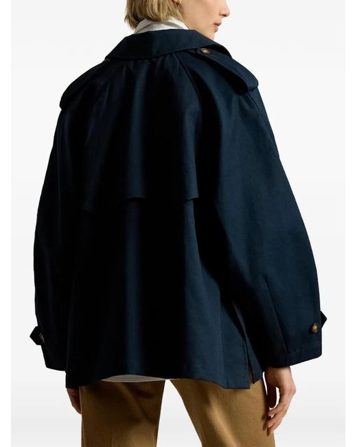 Polo Ralph Lauren Blue Buttoned Cotton Twill Jacket