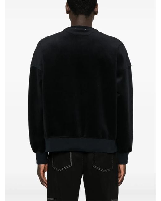 Golden Goose Deluxe Brand Black Velour Sweatshirt With Logo
