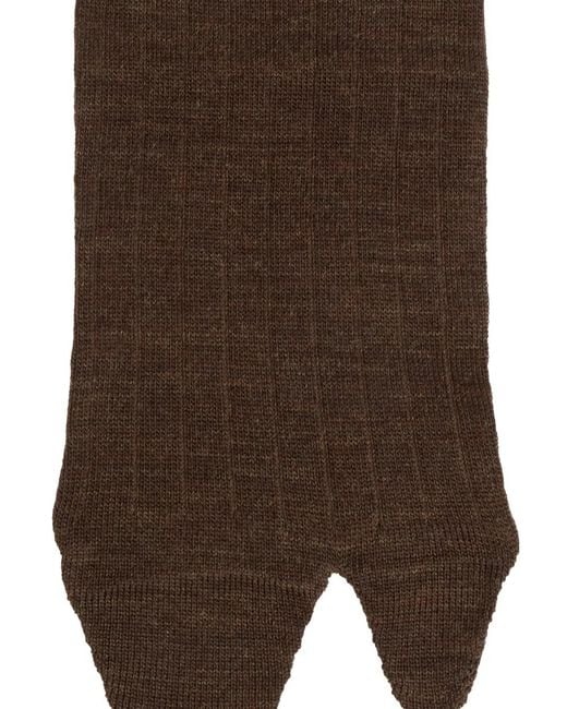 Maison Margiela Brown Tabi Socks