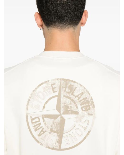Stone Island Sweater Met Compass-Logopatch in het White voor heren